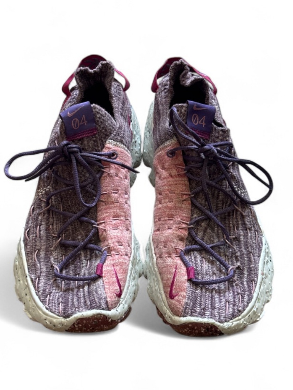 Nike Women's Space Hippie 04 Casual Sneakers Two-tone Purple & Pink Size 11.5